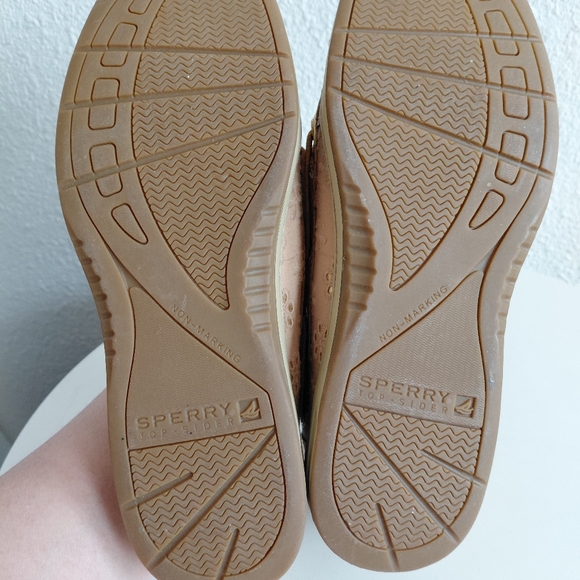 SOLD SOLD SOLD Linen Eyelet Gold/Tan Boat Shoes - Picture 14 of 15